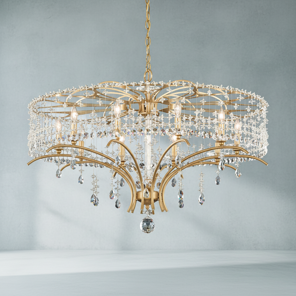 Riviko Radiant Filigree 36" Chandelier - Background Shot