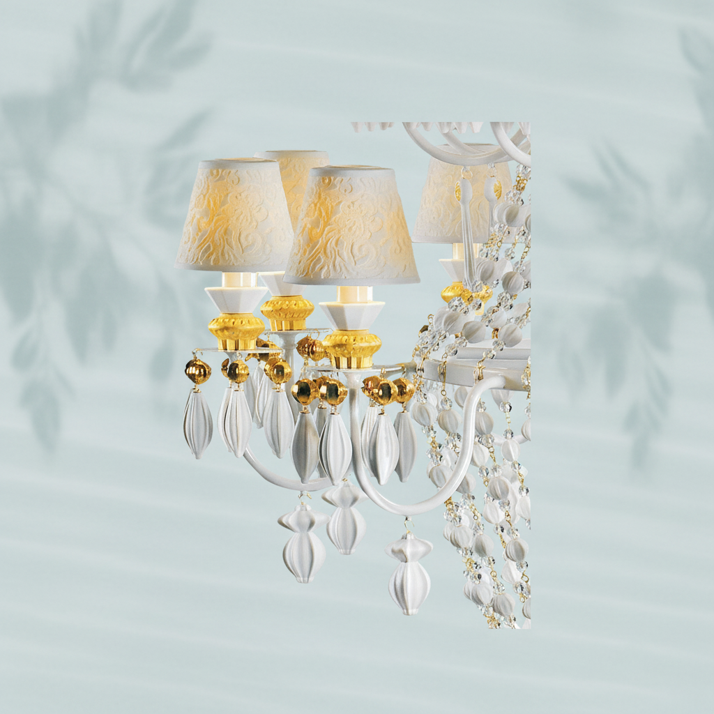 Riviko Grand Lumina 30-Light Porcelain Chandelier - Background Shot