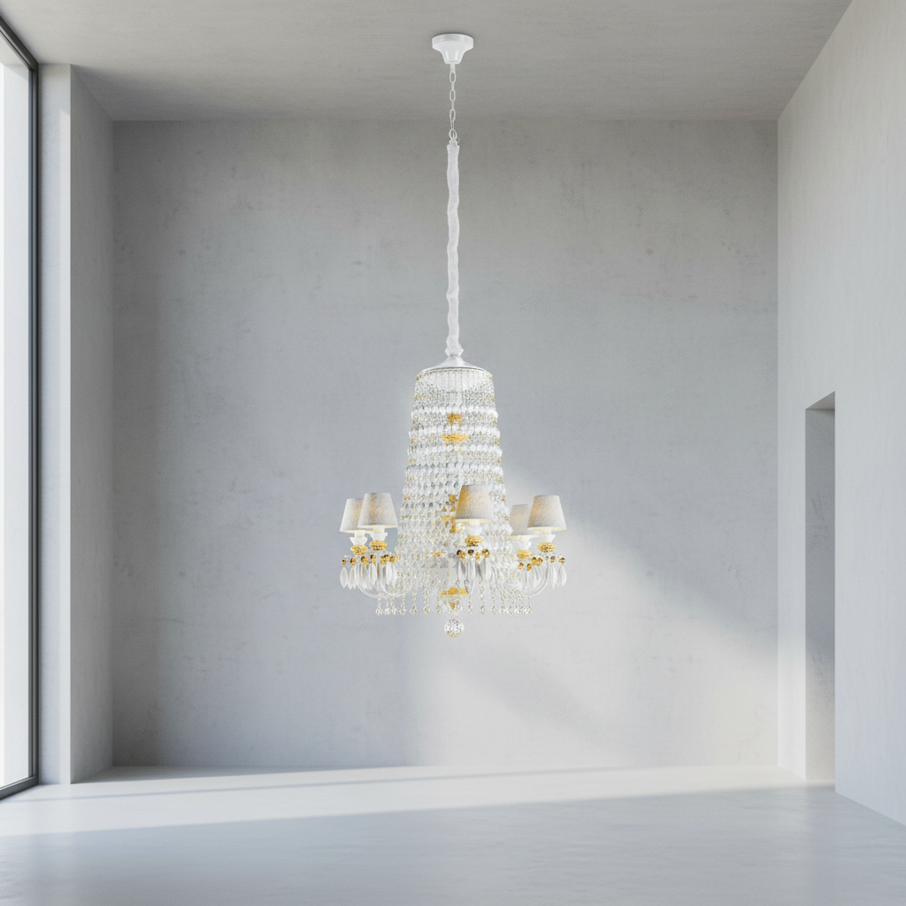 Riviko Grand Lumina 30-Light Porcelain Chandelier - Background Shot