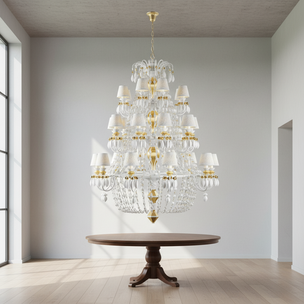 Riviko Grand Lumina 30-Light Porcelain Chandelier - Background Shot