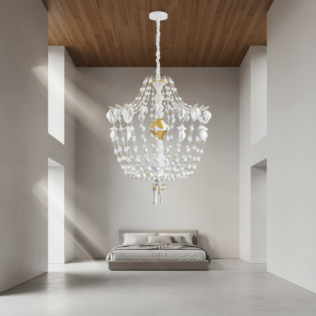 Riviko Grand Lumina 30-Light Porcelain Chandelier - Background Shot