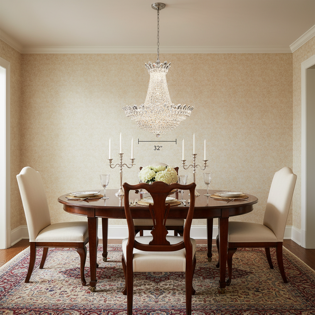 Riviko Radiant Cascade Crystal Chandelier - formal American dining room