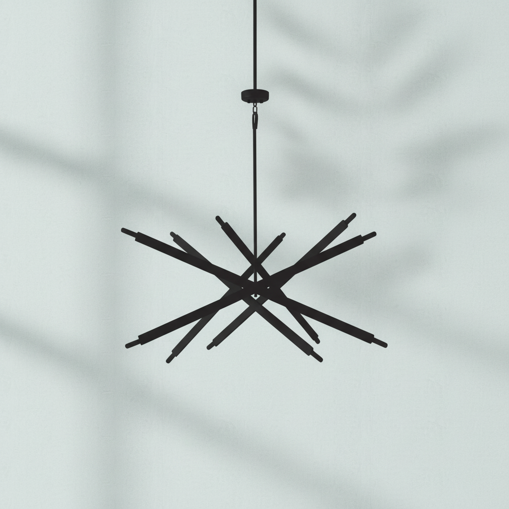 Riviko Stellar Radiance Glass Chandelier - Background Shot