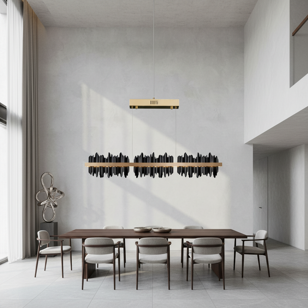 Riviko Modern Hilbert Modern Linear Chandelier - Studio Shot