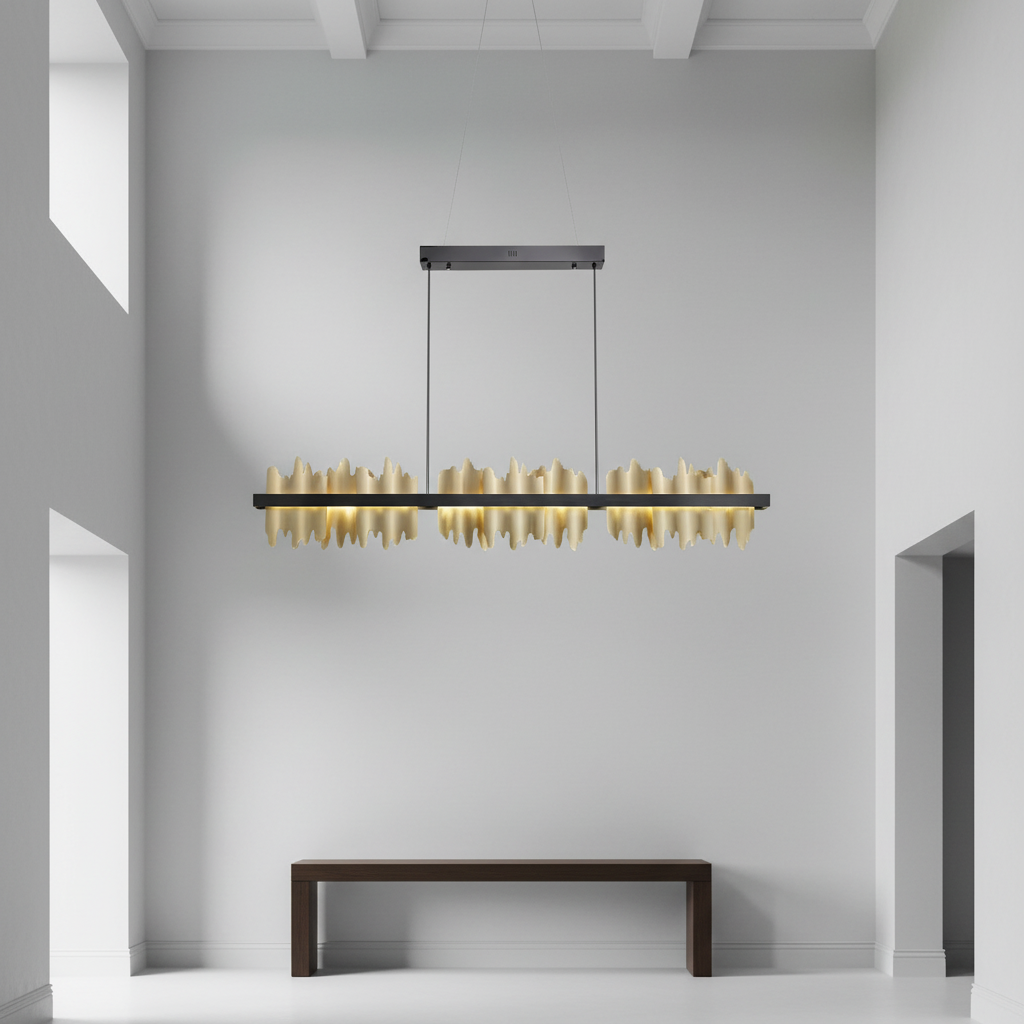 Riviko Modern Hilbert Modern Linear Chandelier - Studio Shot
