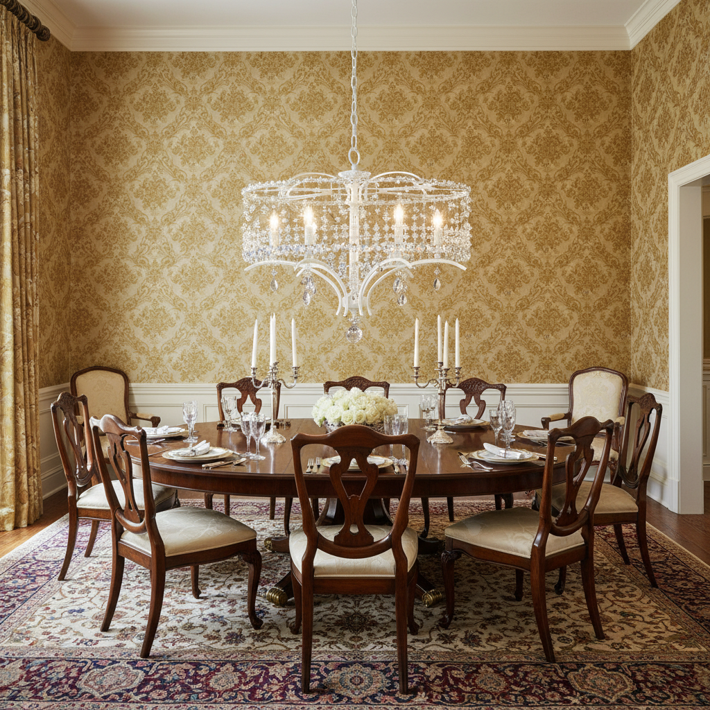 Riviko Radiant Bloom 6-Light Chandelier - formal American dining room
