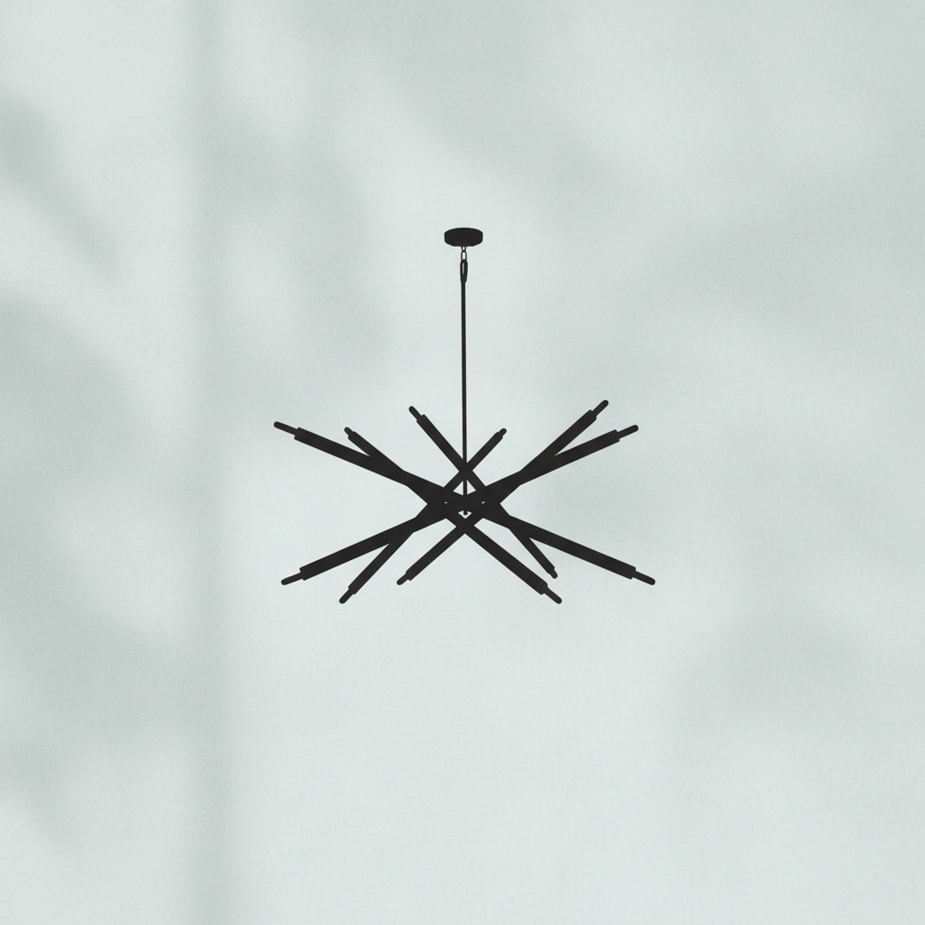 Riviko Celestial Bloom Brass Chandelier - Background Shot