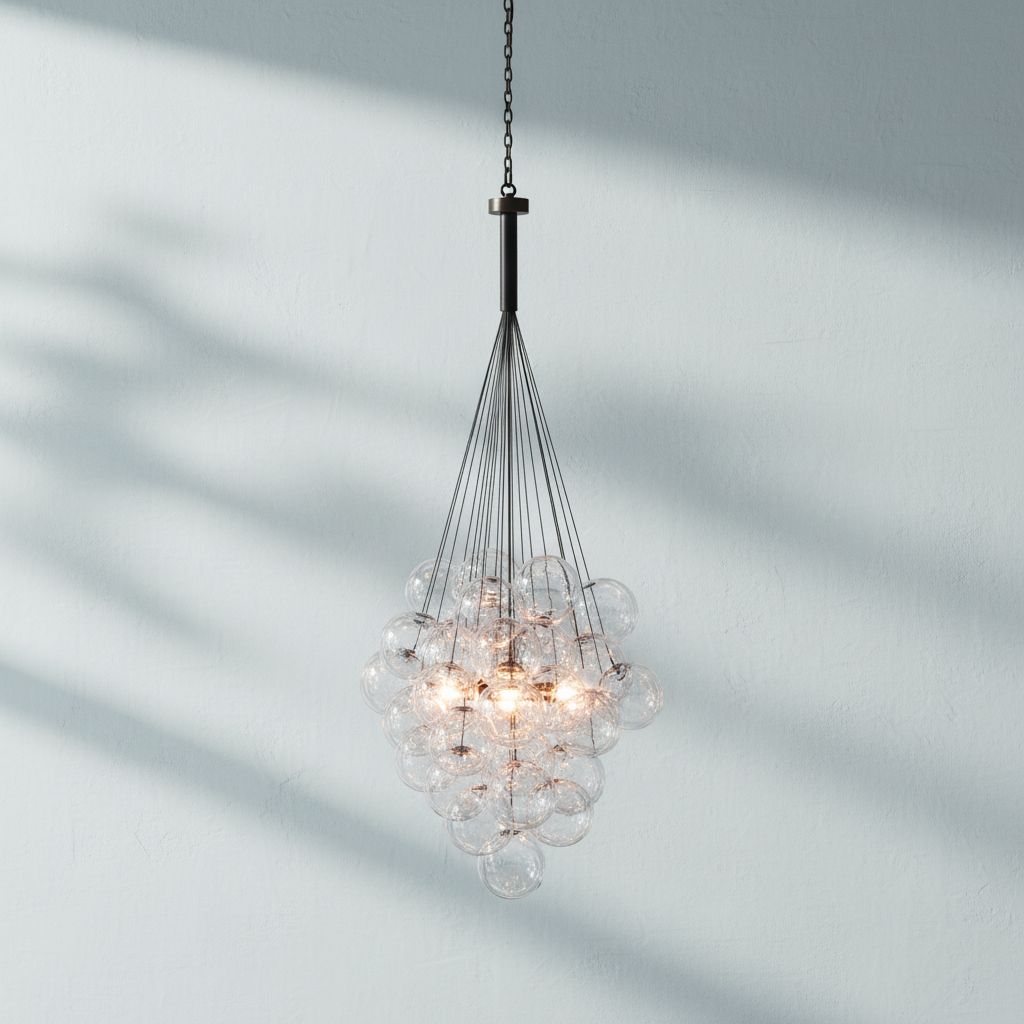 Riviko Celeste Orb Glass Chandelier - Background Shot