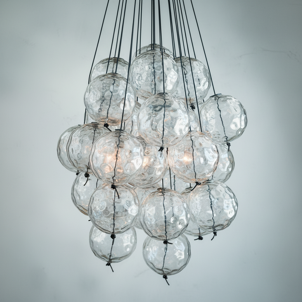 Riviko Celeste Orb Glass Chandelier - Background Shot