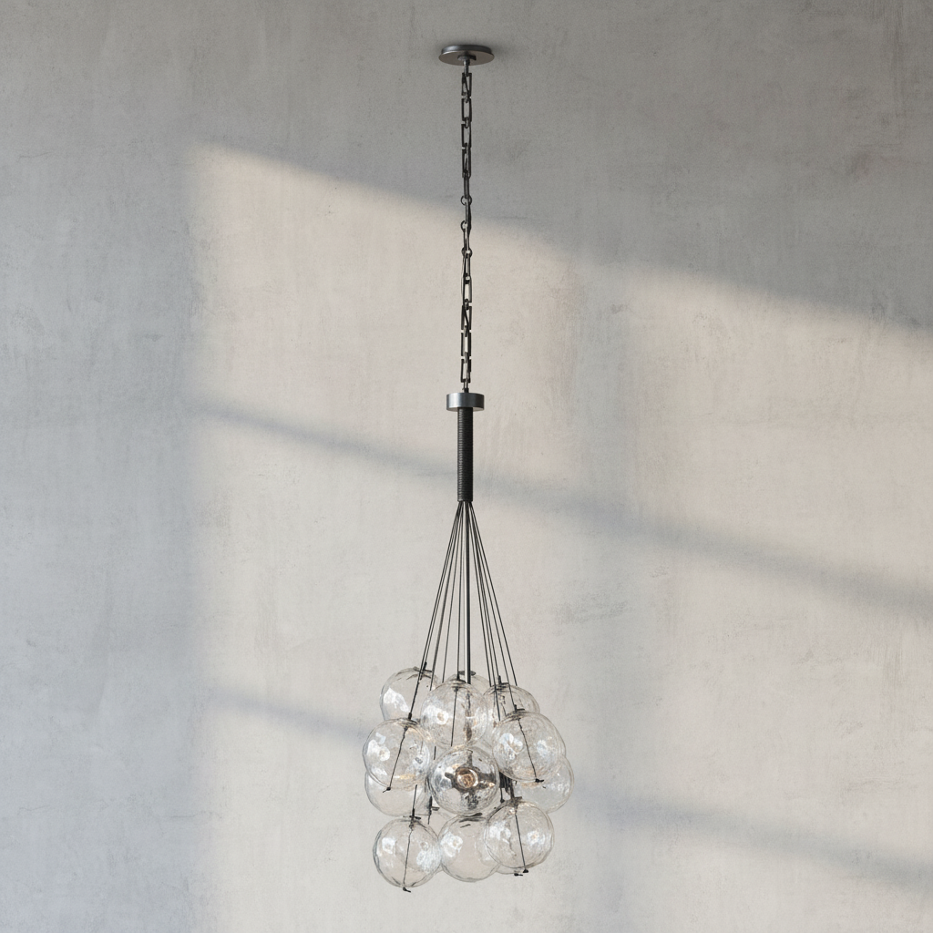 Riviko Celeste Orb Glass Chandelier - Background Shot