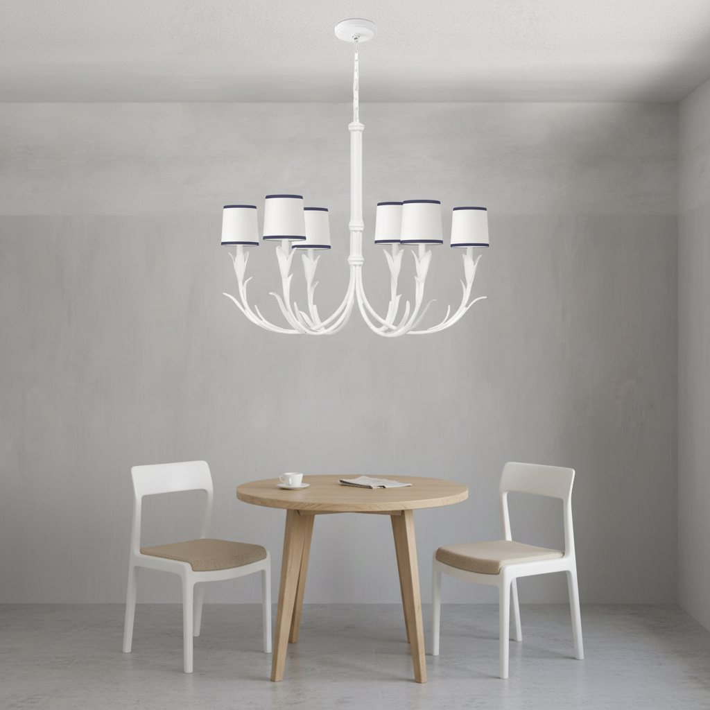 Riviko Veridian Bloom 6-Light Chandelier - Background Shot