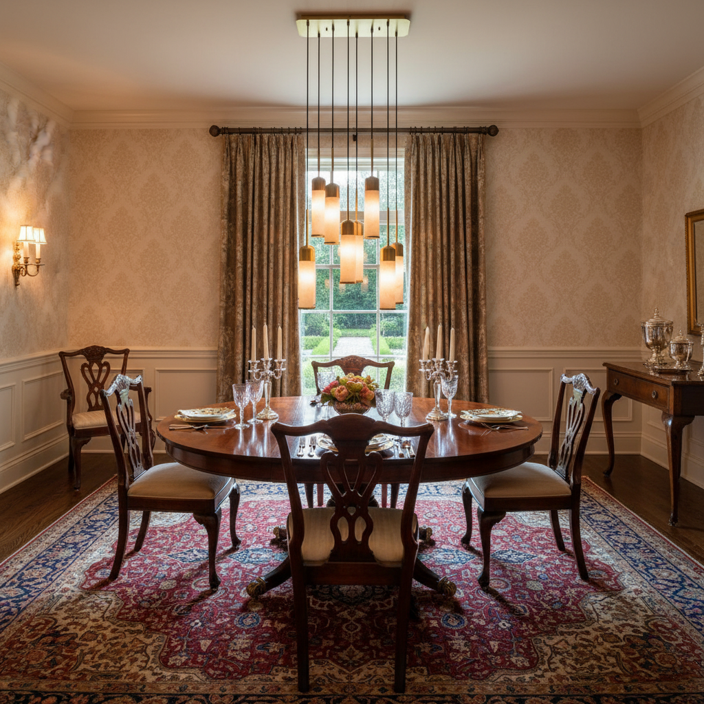 Riviko Alabaster Radiance 8-Light Chandelier - formal American dining room