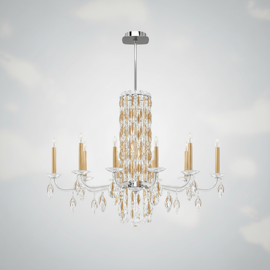 Riviko Grand Lumina 10-Light Chandelier 40" - Background Shot