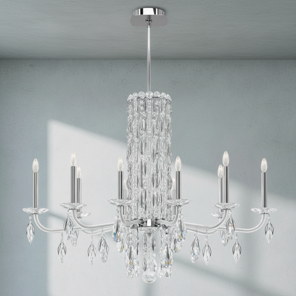 Riviko Grand Lumina 10-Light Chandelier 40" - Background Shot