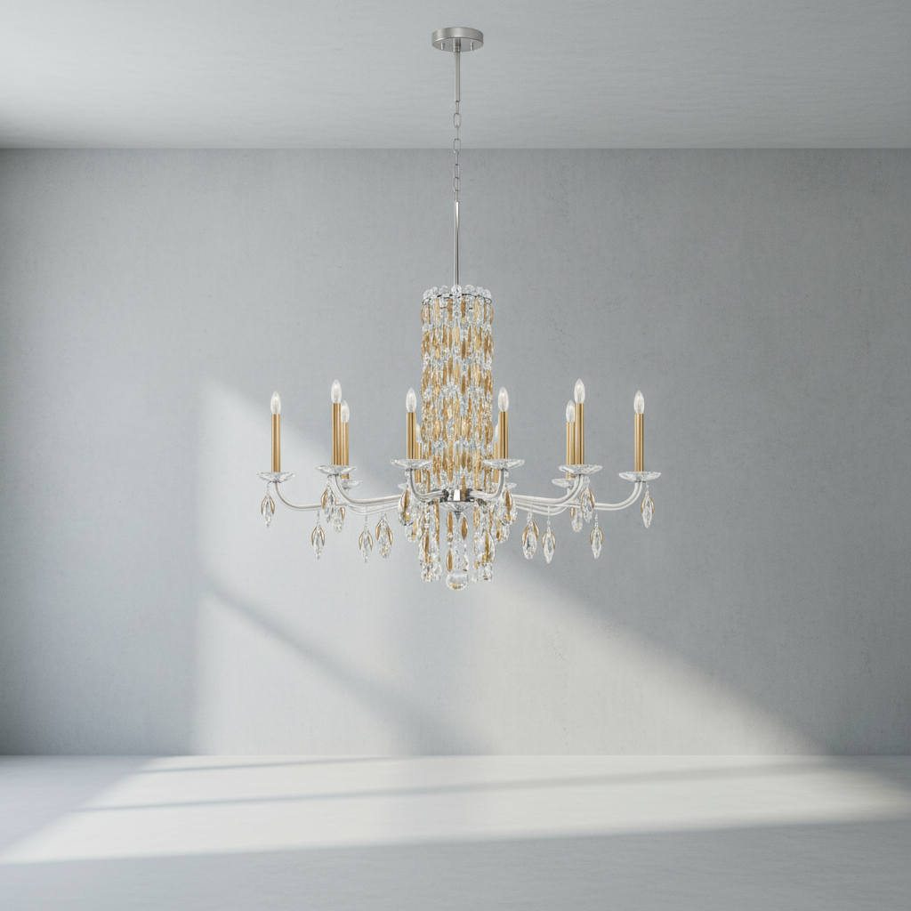 Riviko Grand Lumina 10-Light Chandelier 40" - Background Shot