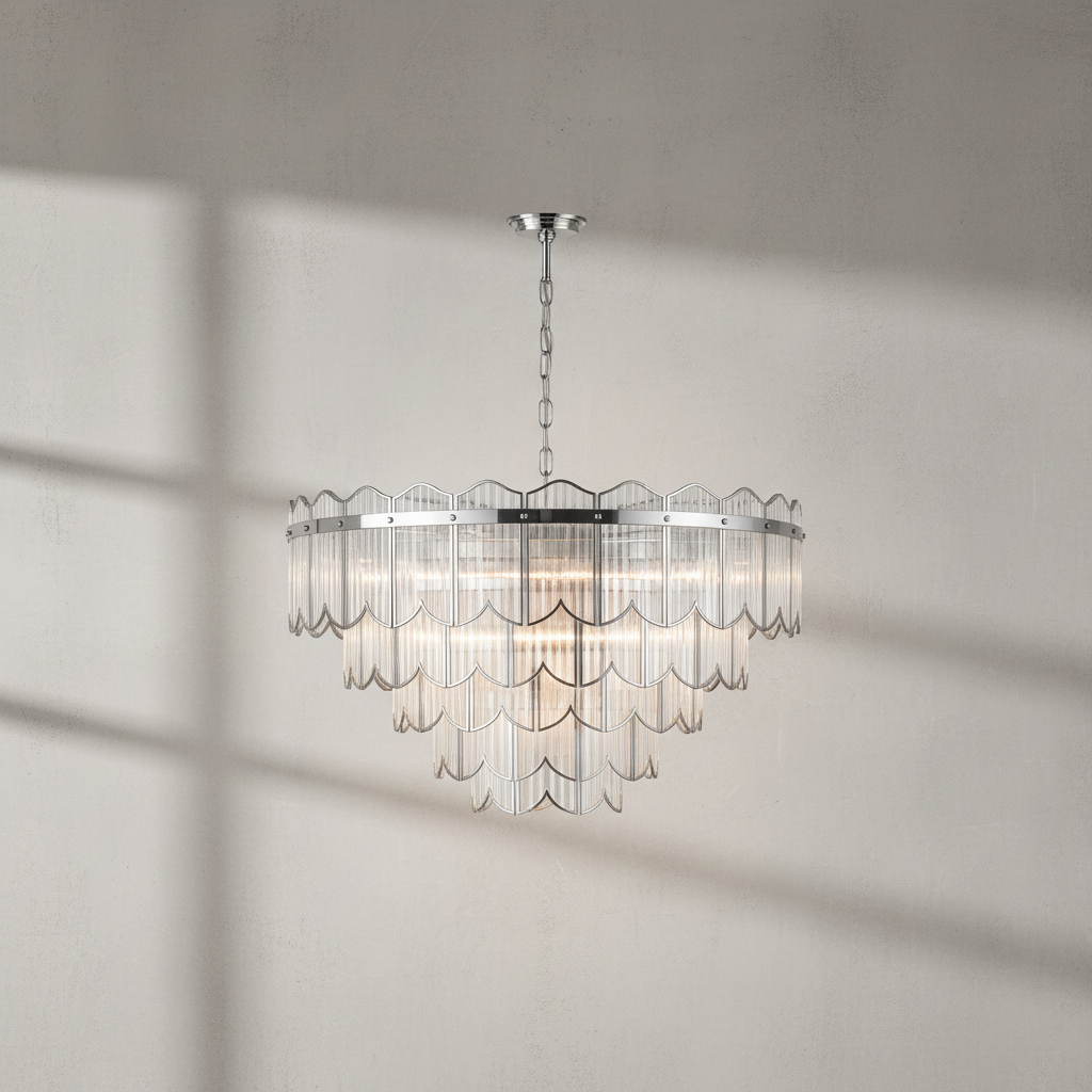 Riviko Grand Lumina 10-Light Chandelier 40" - Background Shot