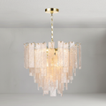 Riviko Veridian Brass Clear Glass Chandelier - Background Shot