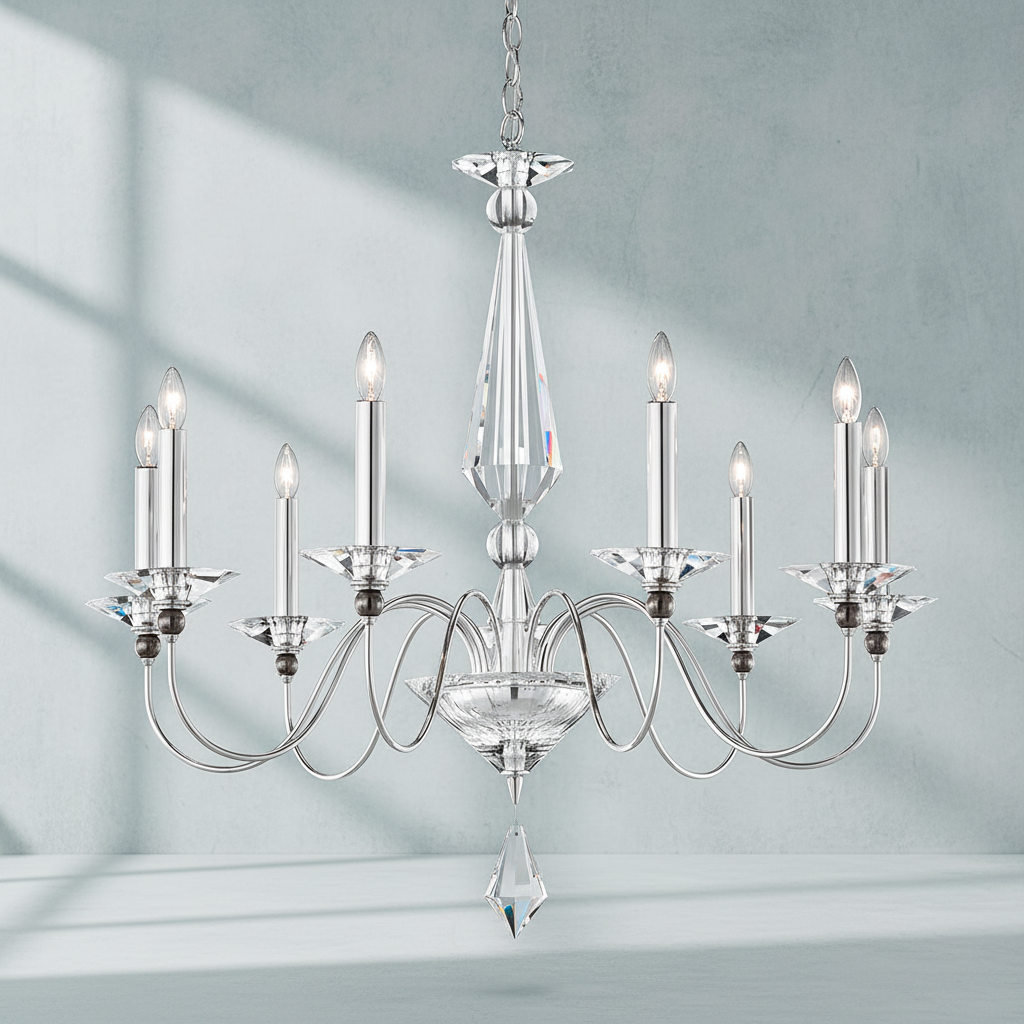 Riviko Stalactite Bloom Crystal Chandelier - Background Shot