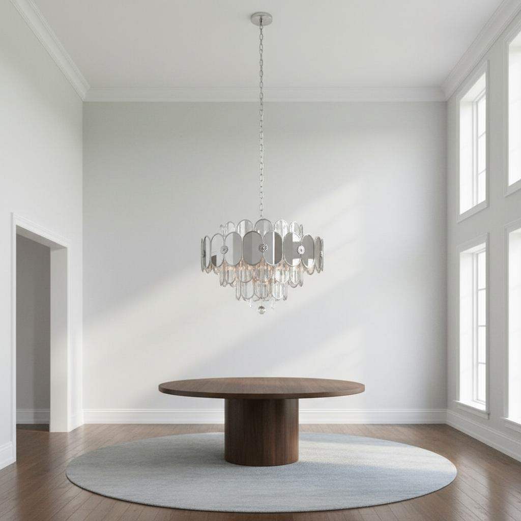 Riviko Stalactite Bloom Crystal Chandelier - Background Shot