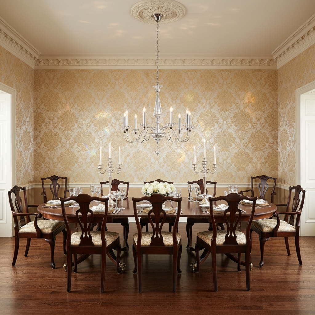 Riviko Stalactite Bloom Crystal Chandelier - formal American dining room