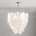 Riviko Tidelle Nickel Clear Glass Chandelier Small - Studio Shot