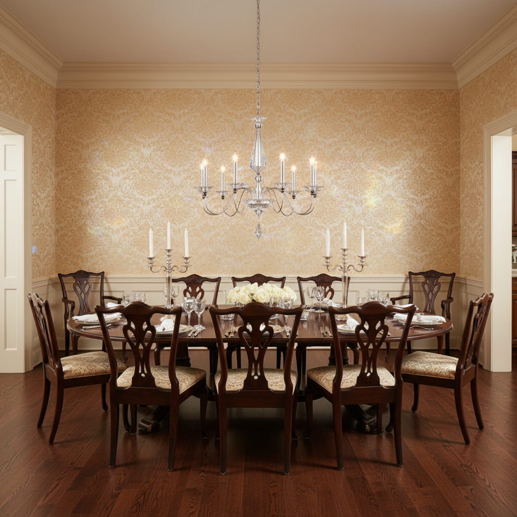 Riviko Jamine Crystal Chandelier 33" - Scene