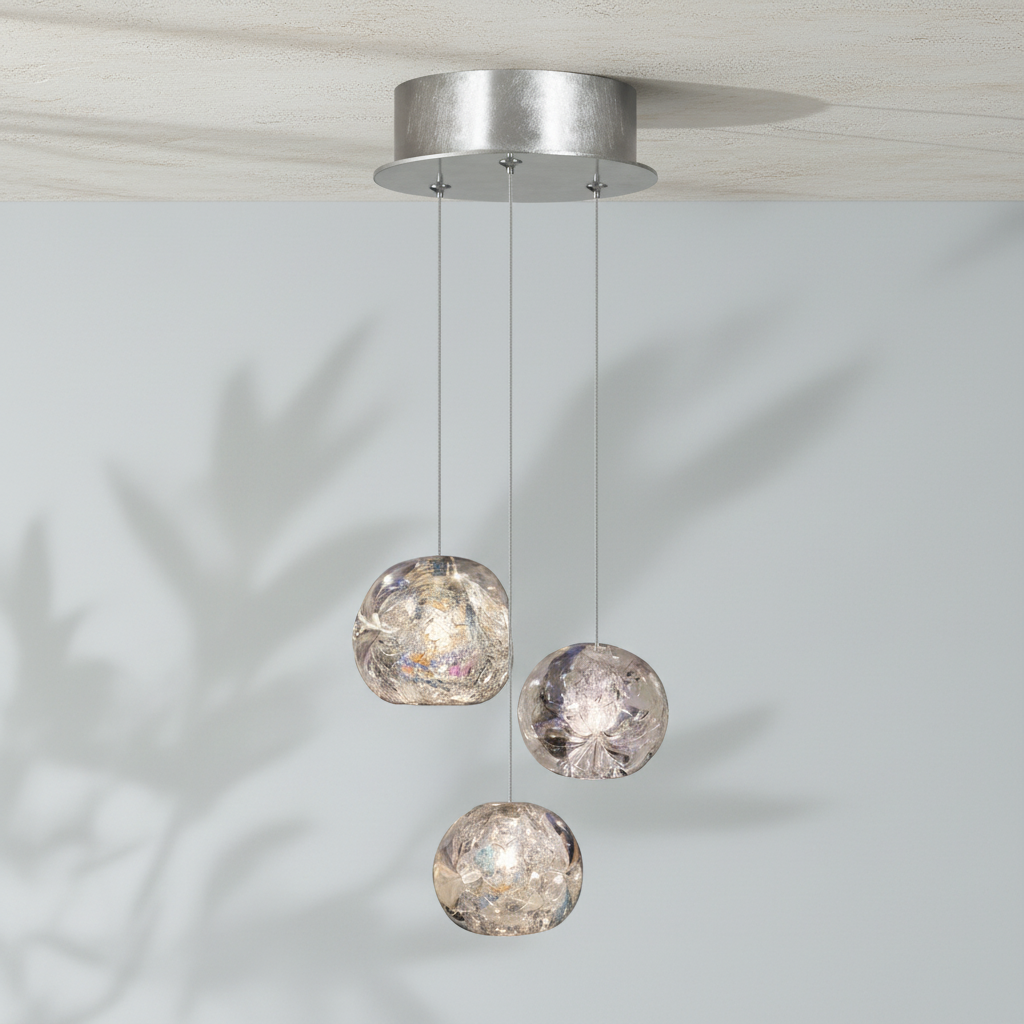 Riviko Celestial Aura Round Crystal Chandelier - Background Shot