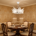 Riviko Maple Leaf Crystal Single Layer Chandelier - formal American dining room