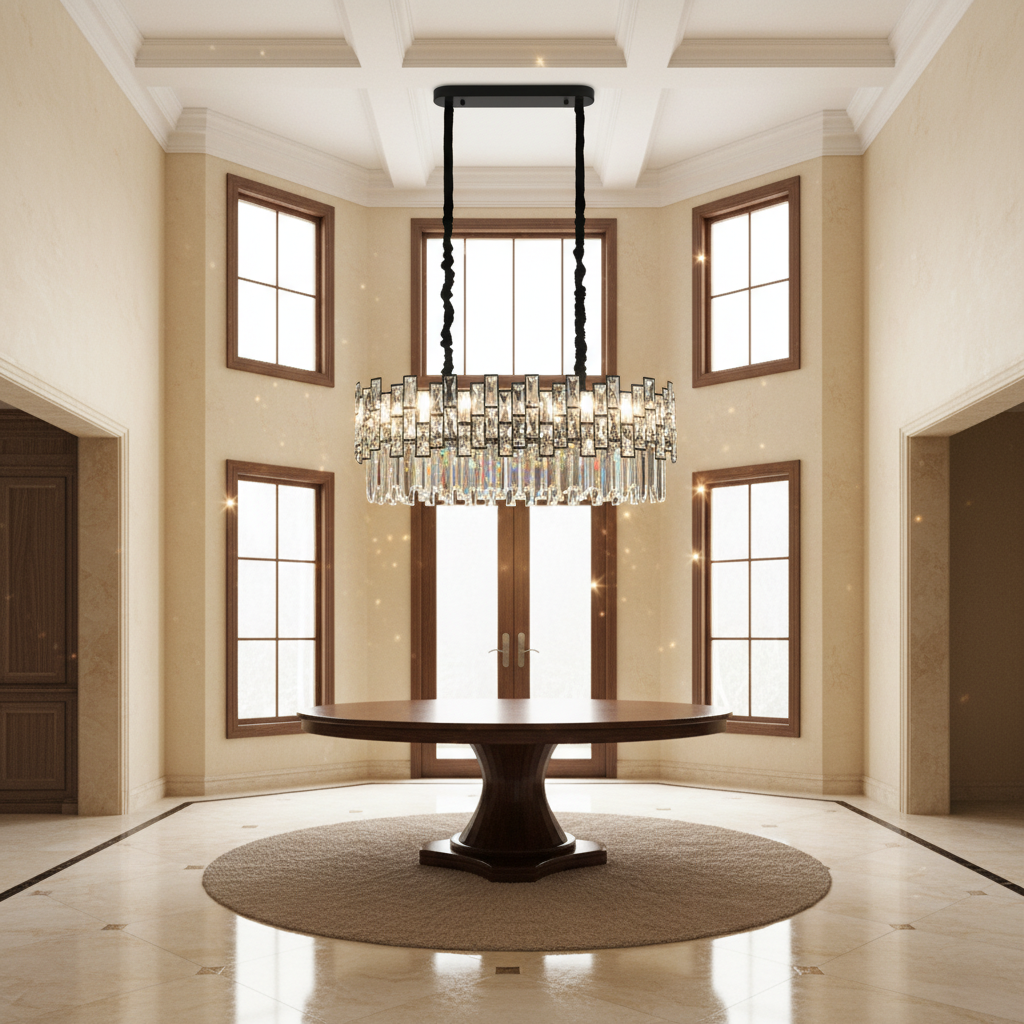 Riviko Radiant Horizon Linear Chandelier - Background Shot