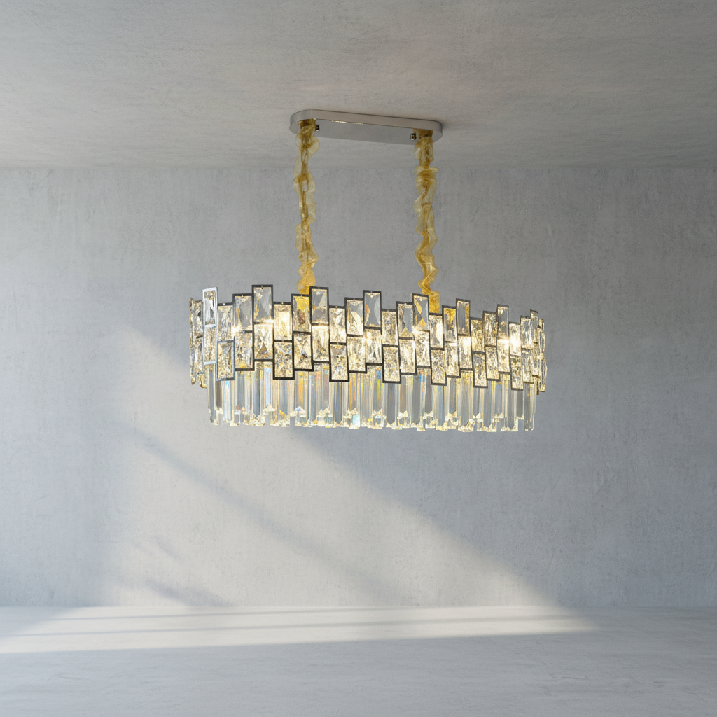 Riviko Radiant Horizon Linear Chandelier - Background Shot