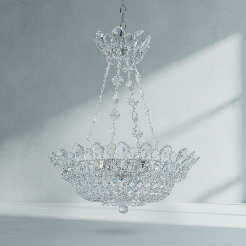 Riviko Radiant Canopy Crystal Chandelier 24" - Background Shot