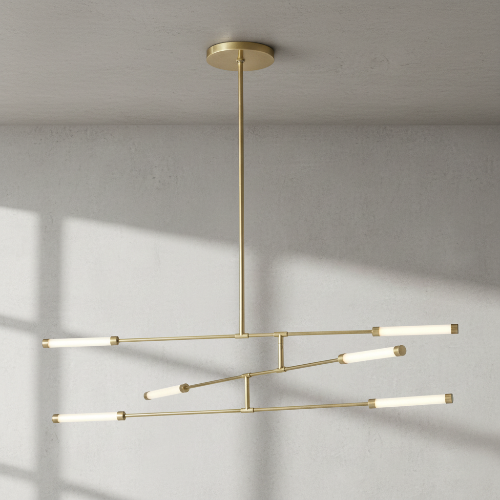Riviko Radiant Horizon Integrated LED Linear Chandelier - Background Shot