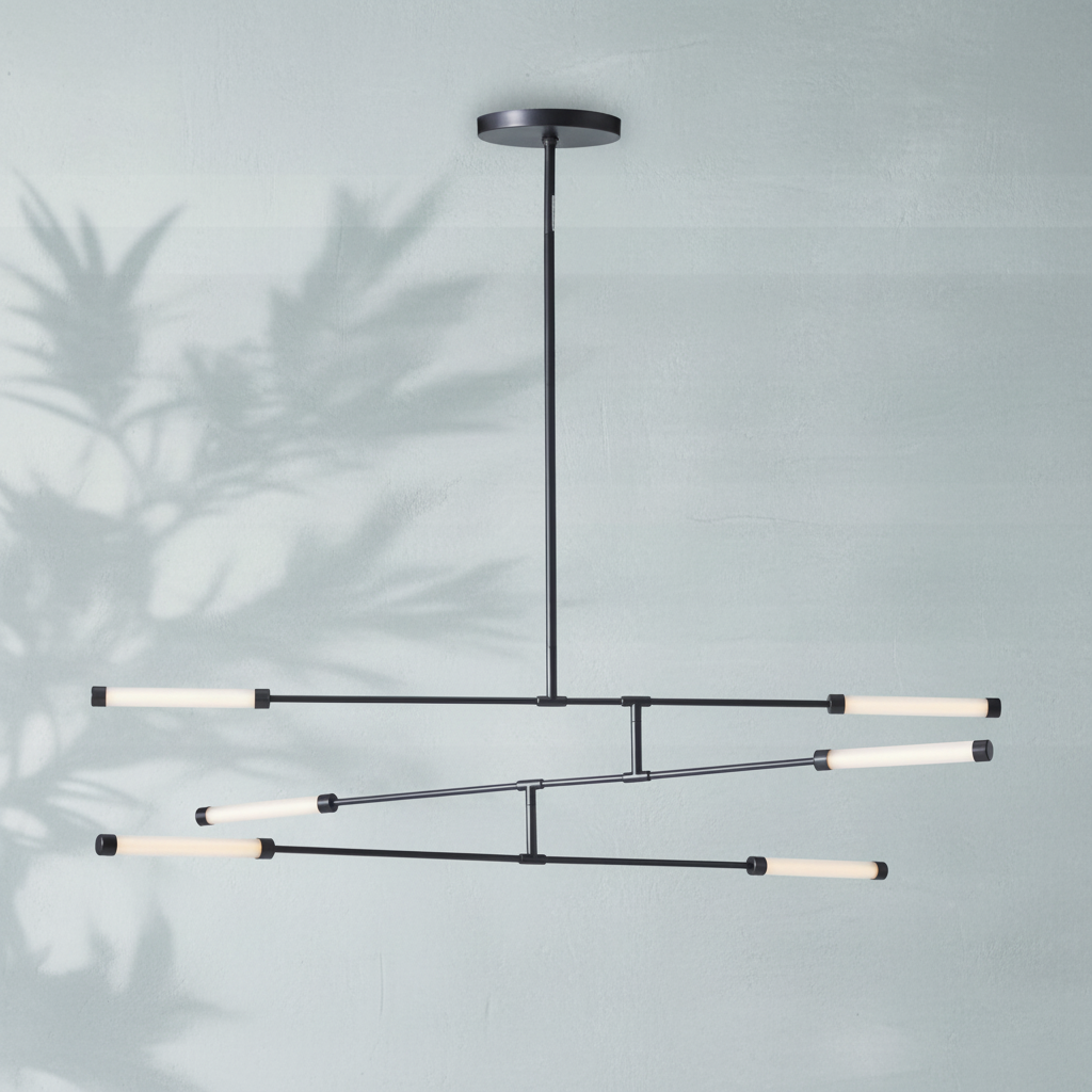 Riviko Radiant Horizon Integrated LED Linear Chandelier - Background Shot
