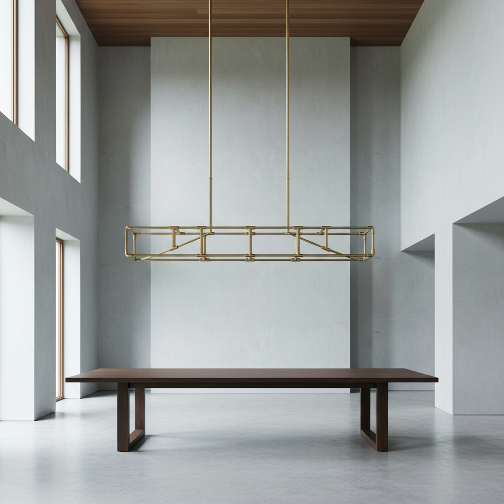 Riviko Radiant Horizon Integrated LED Linear Chandelier - Background Shot