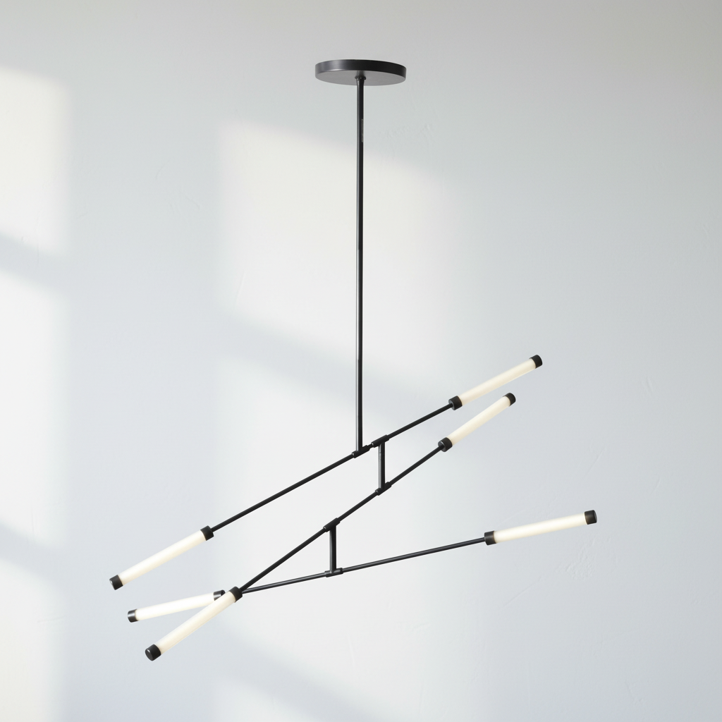 Riviko Radiant Horizon Integrated LED Linear Chandelier - Background Shot