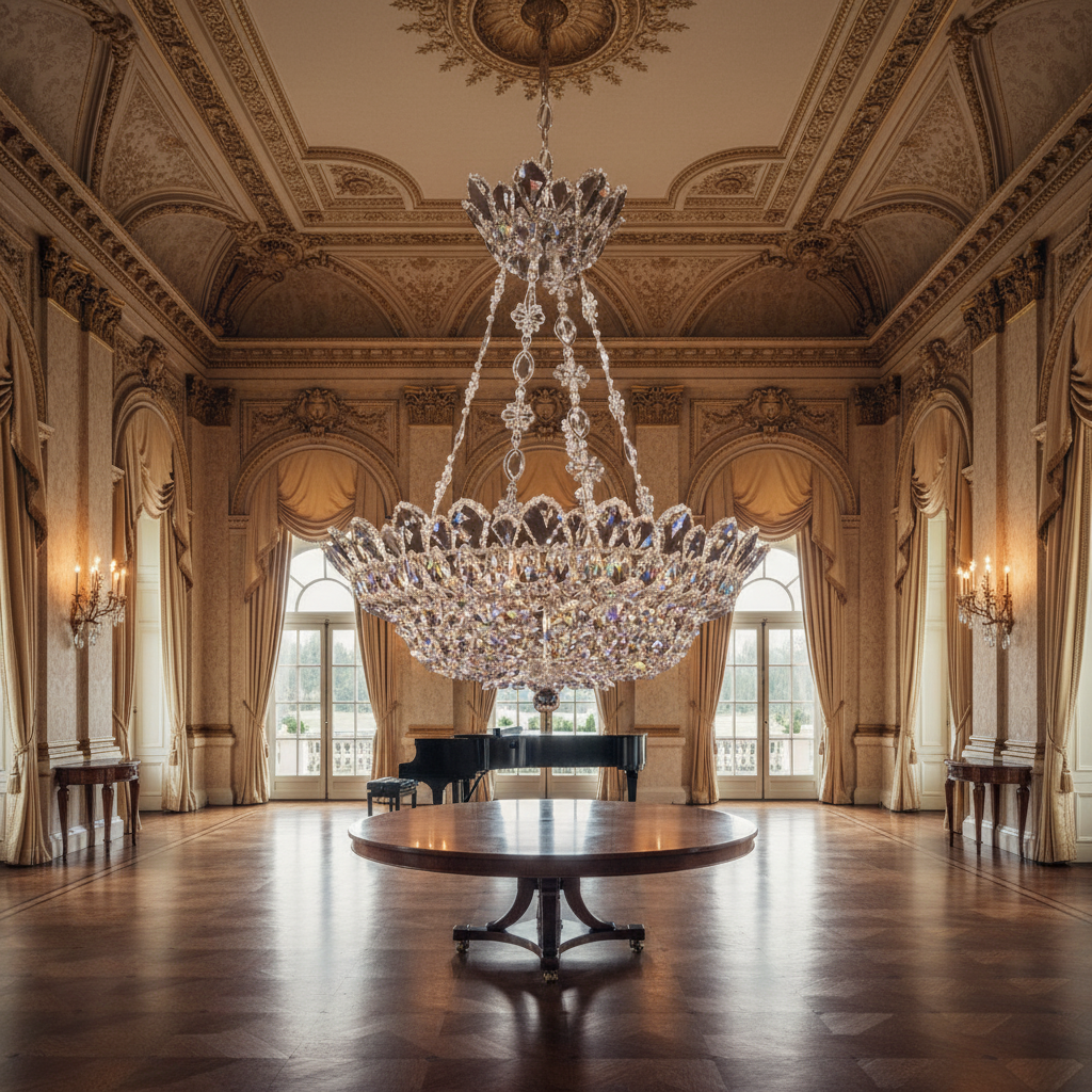 Riviko Radiant Canopy Crystal Chandelier 24" - American ballroom or formal entertaining space