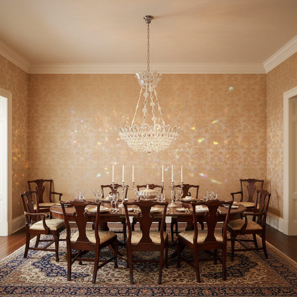Riviko Radiant Canopy Crystal Chandelier 24" - formal American dining room