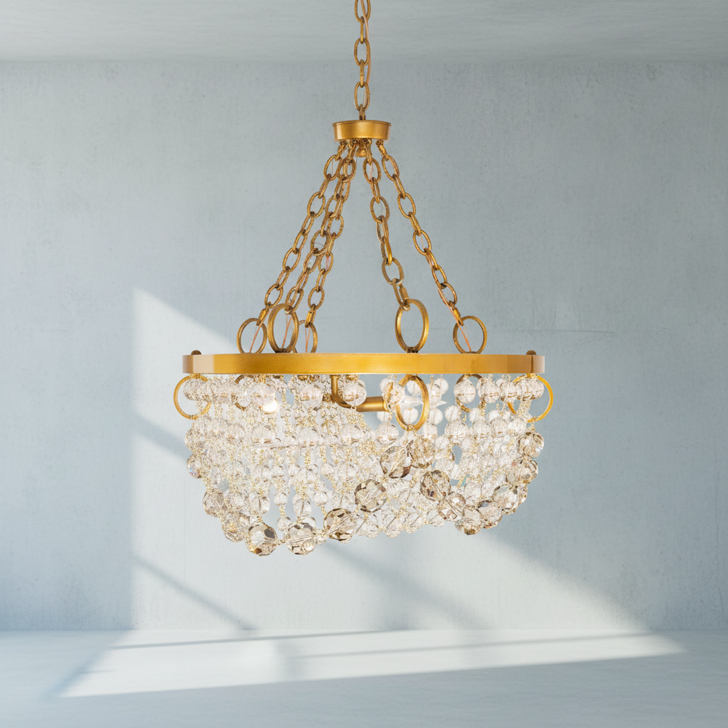 Riviko Radiant Cascade Round Chandelier - Background Shot