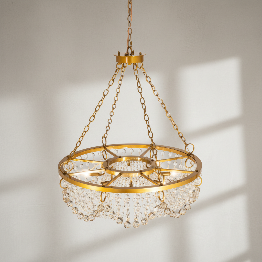 Riviko Radiant Cascade Round Chandelier - Background Shot