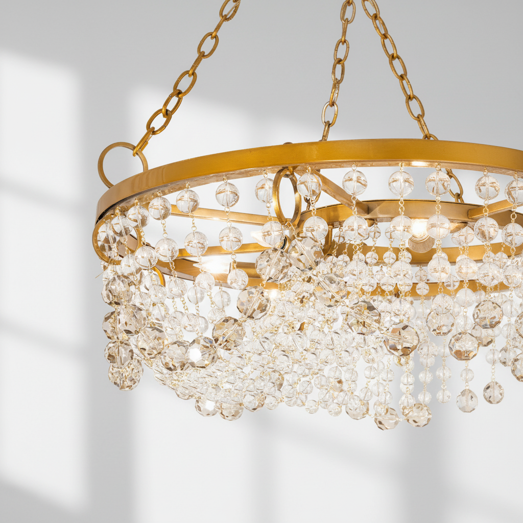 Riviko Radiant Cascade Round Chandelier - Background Shot