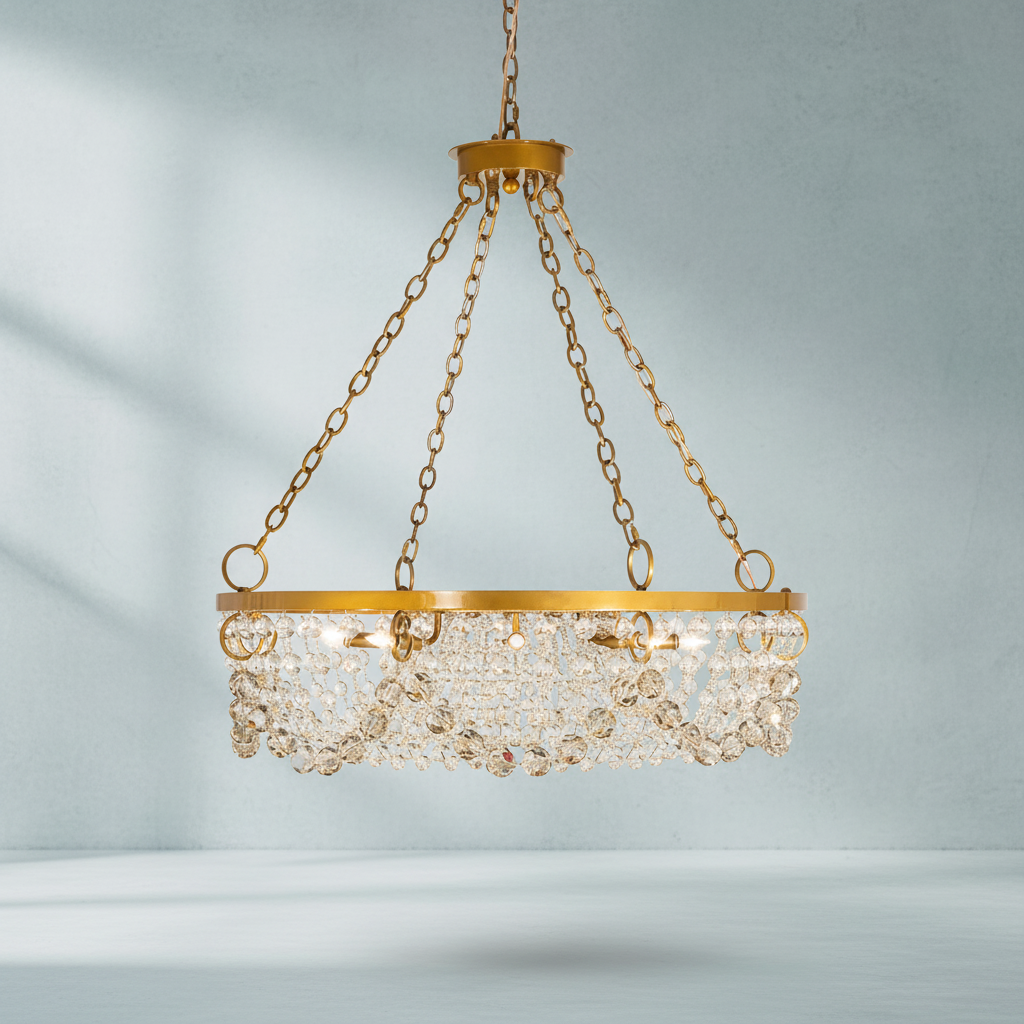 Riviko Radiant Cascade Round Chandelier - Background Shot