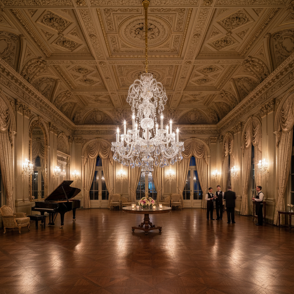 Riviko Heirloom Bloom Crystal Chandelier - American ballroom or formal entertaining space