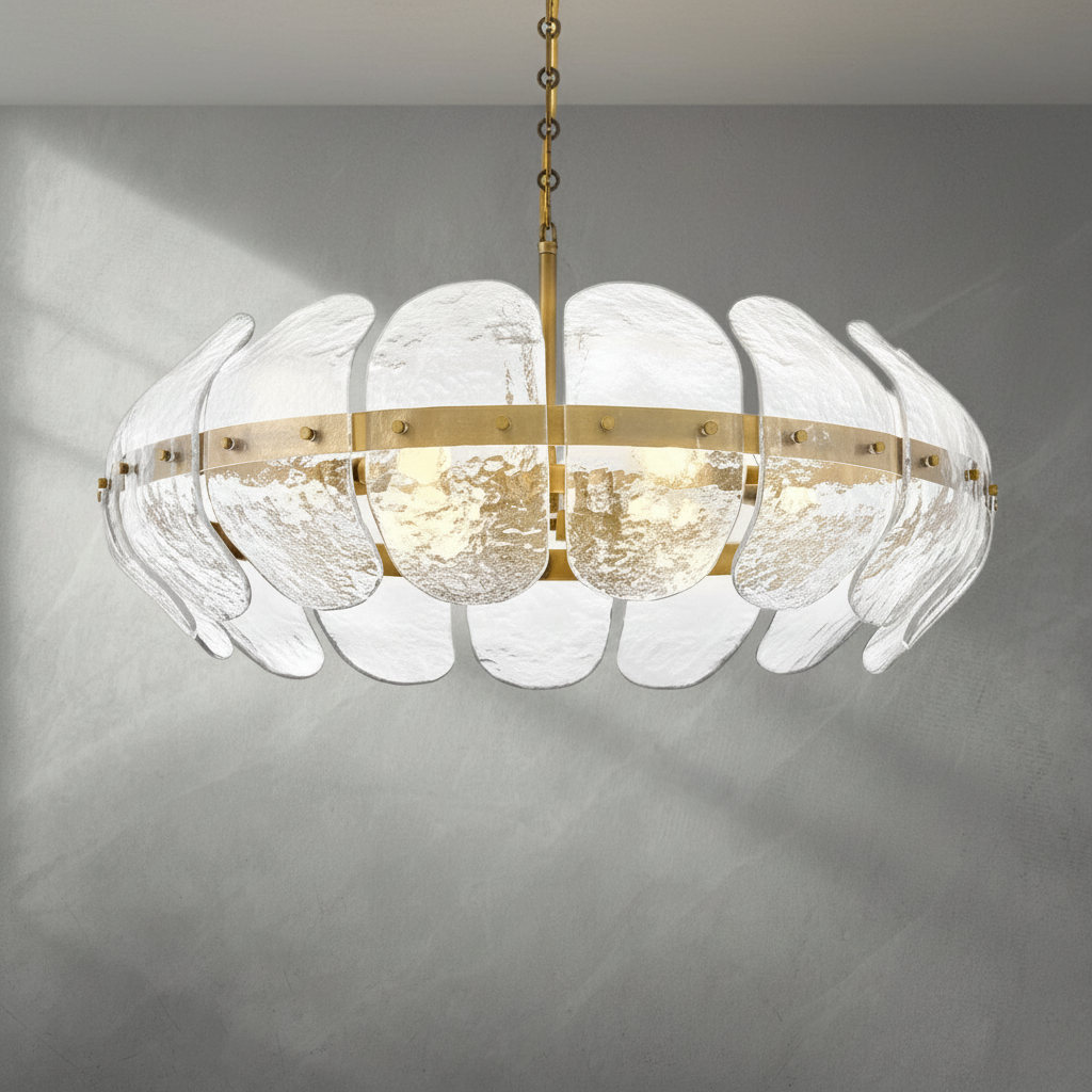 Riviko Veridian Bloom Heritage Brass Chandelier - Background Shot