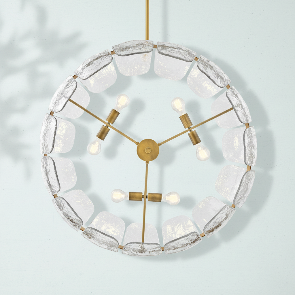 Riviko Veridian Bloom Heritage Brass Chandelier - Background Shot