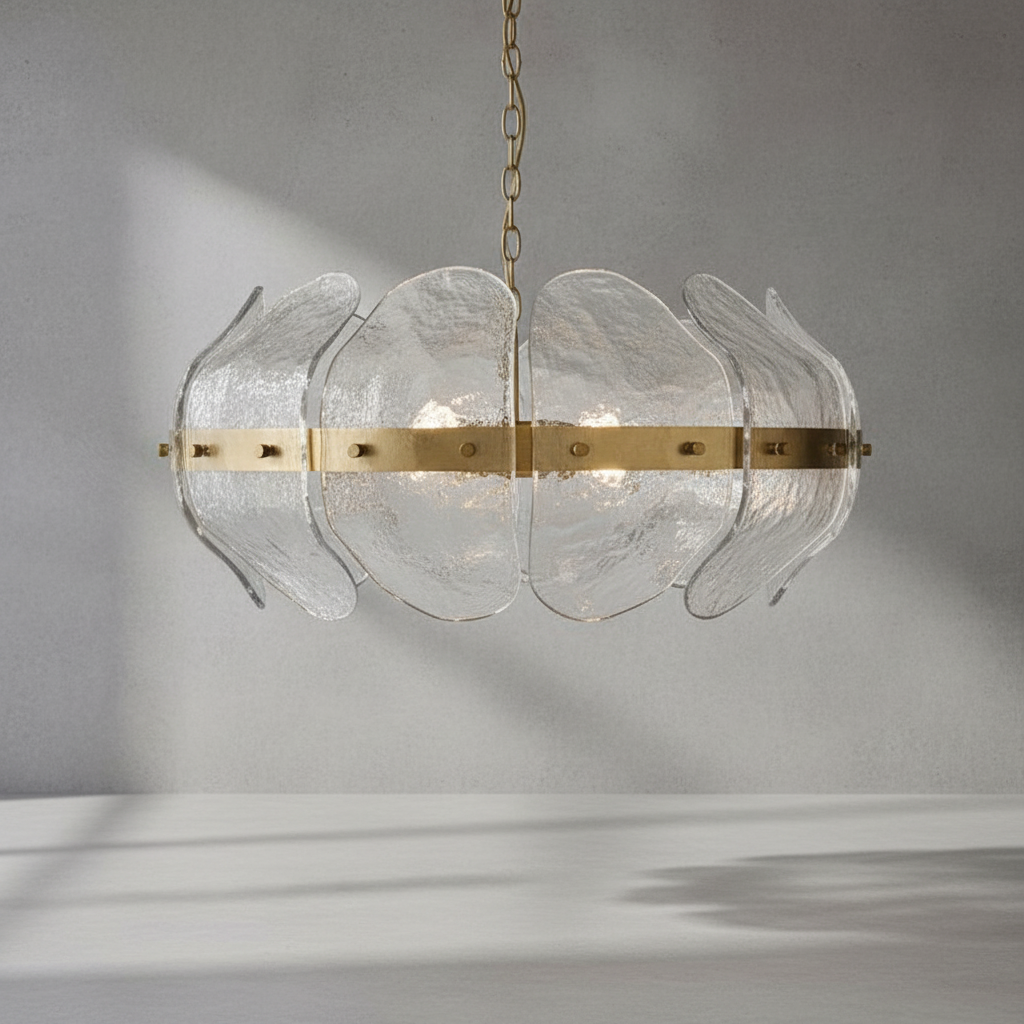 Riviko Veridian Bloom Heritage Brass Chandelier - Background Shot