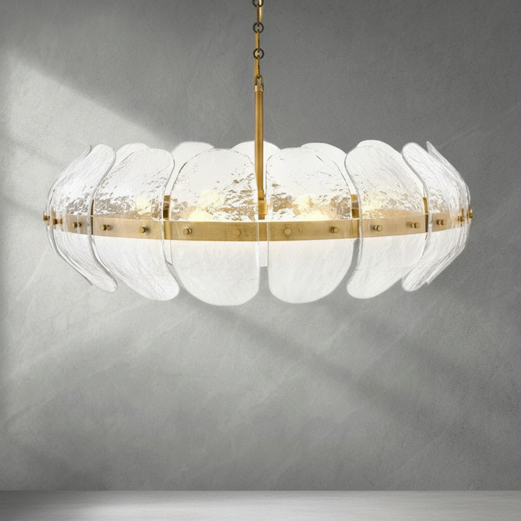 Riviko Veridian Bloom Heritage Brass Chandelier - Background Shot