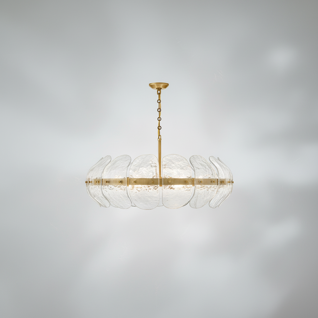 Riviko Veridian Bloom Heritage Brass Chandelier - Background Shot