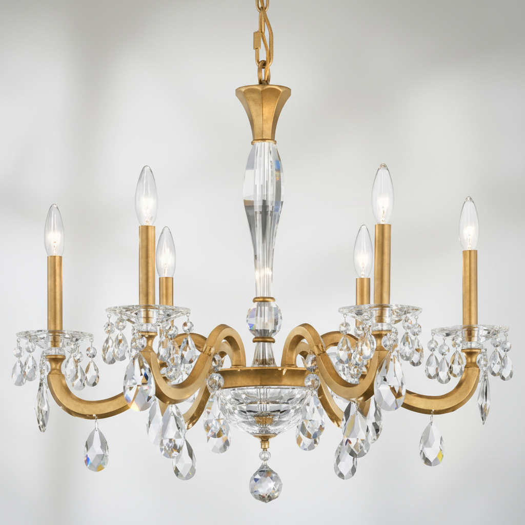 Riviko Radiance Bloom 6-Light Chandelier - Background Shot