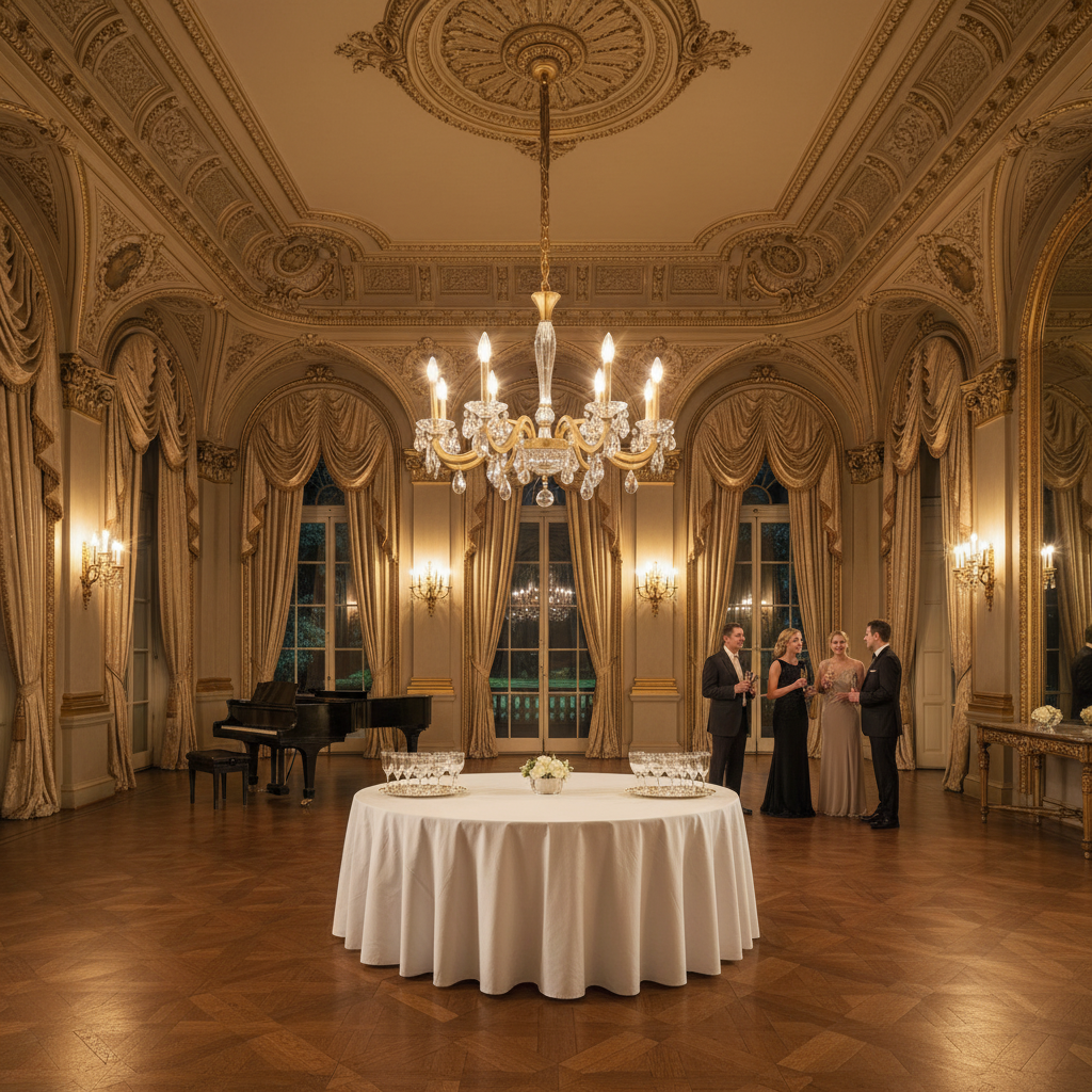 Riviko Radiance Bloom 6-Light Chandelier - American ballroom or formal entertaining space