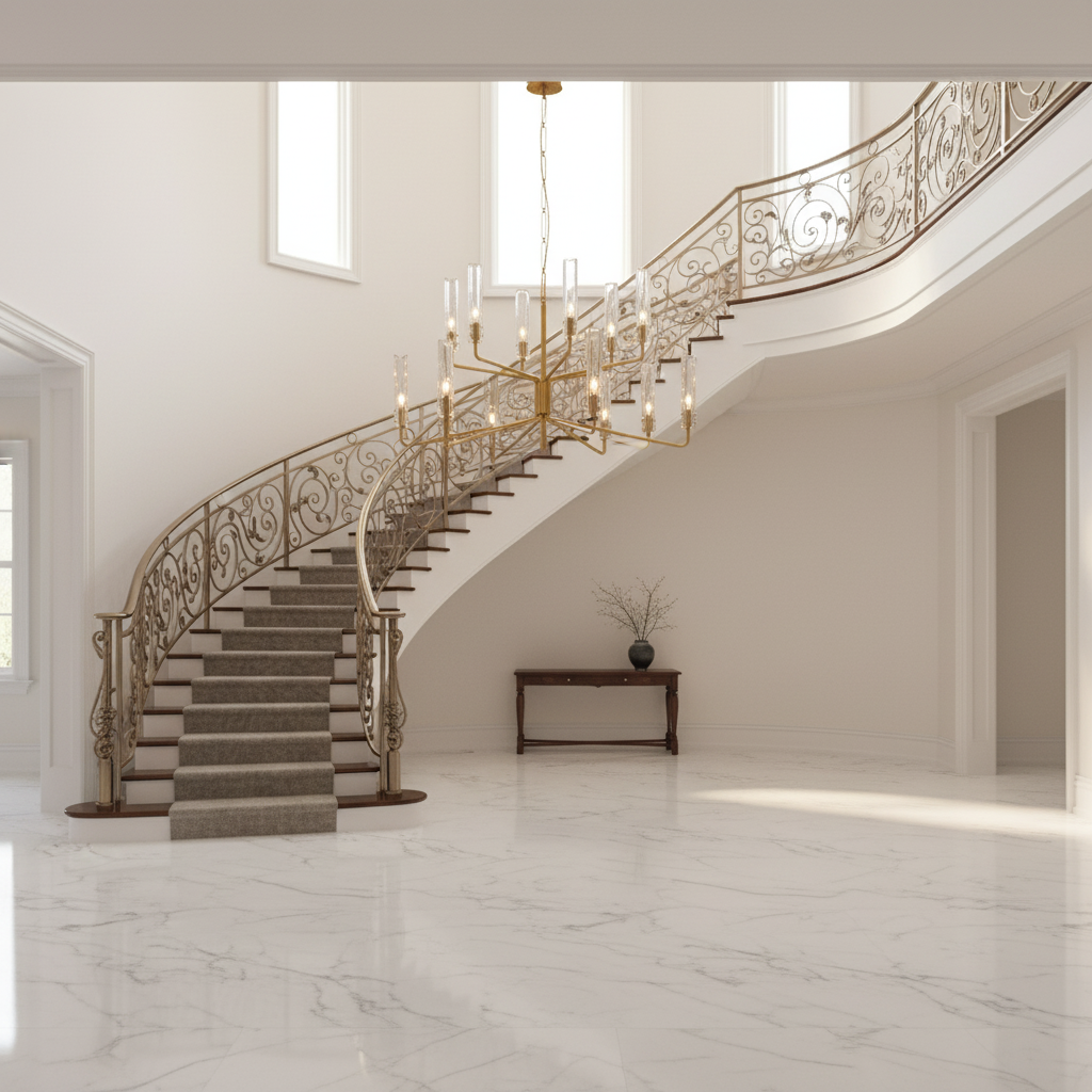 Riviko Stellar Radiance Two-Tier Chandelier - grand American foyer with soaring ceiling